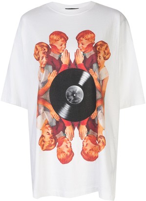 Undercover oversized record print T-shirt