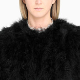 Thumbnail for your product : Yves Salomon Black cropped feathers fur