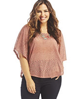 Thumbnail for your product : Wet Seal Chevron Poncho