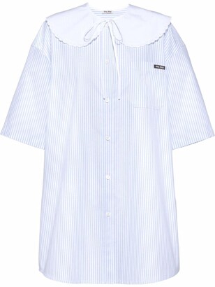 Miu Miu Oxford striped shirt dress