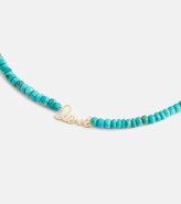 Thumbnail for your product : Sydney Evan Love 14kt gold beaded necklace