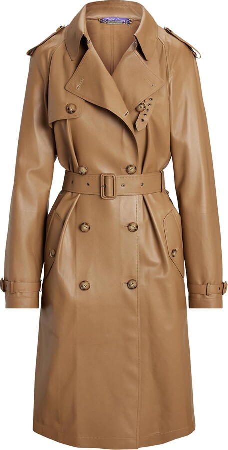 Ralph Lauren Collection Lambskin Niles Trench Coat