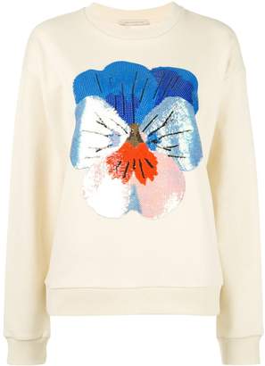 Christopher Kane sequin floral sweater
