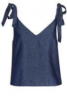 Thumbnail for your product : Glamorous Dark Blue Chambray Denim Tie Up Cami