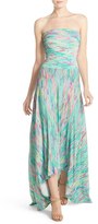 Thumbnail for your product : Felicity & Coco Strapless Neon Print Maxi Dress (Nordstrom Exclusive)