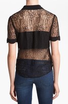 Thumbnail for your product : ASTR Scallop Sleeve Lace Top