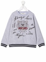 Thumbnail for your product : Kenzo Kids Tiger Head Print Sweatshirt