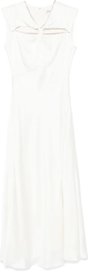 Sandro Crystal-Embellished Maxi Dress