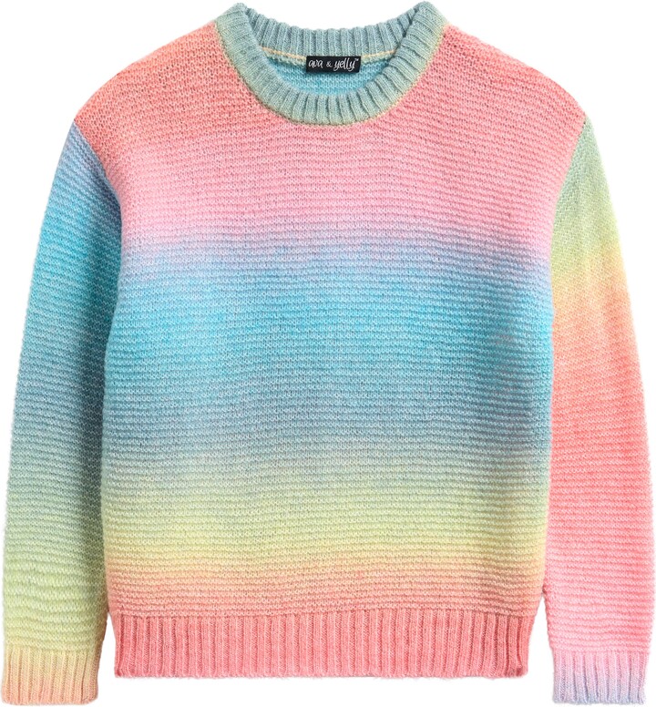 Ava & Yelly Rainbow Stripe Sweater