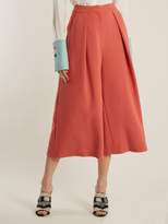Thumbnail for your product : Roksanda Deven Wide Leg Cropped Cady Trousers - Womens - Pink