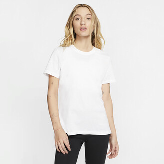 Nike Women's Sportswear Short-Sleeve Crew in White, Size: XL