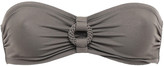 Thumbnail for your product : Eres Braid-trimmed Ring-embellished Gathered Bandeau Bikini Top
