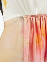 Thumbnail for your product : Roksanda Nysa Gathered Printed Silk-satin Dress - Orange