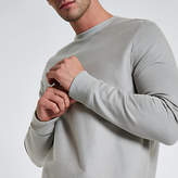 Thumbnail for your product : River Island Mens Grey twill crew neck slim fit sweatshirt