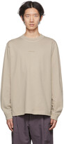 Thumbnail for your product : Acne Studios Taupe Organic Cotton Long Sleeve T-Shirt