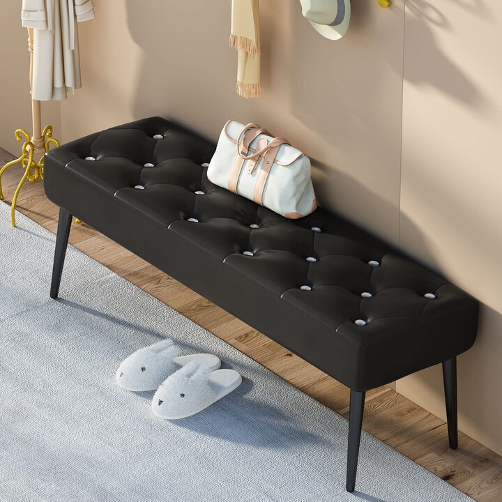 Lamerge Leather Entryway Bench ShopStyle