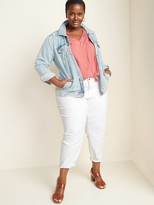 Thumbnail for your product : Old Navy Mid-Rise Boyfriend Plus-Size White Jeans