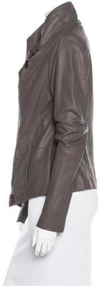 Vince Leather Asymmetrical Jacket