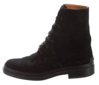 Tod's Suede Round-Toe Ankle Boots