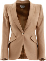Thumbnail for your product : Alexander McQueen Camel Wool Blazer