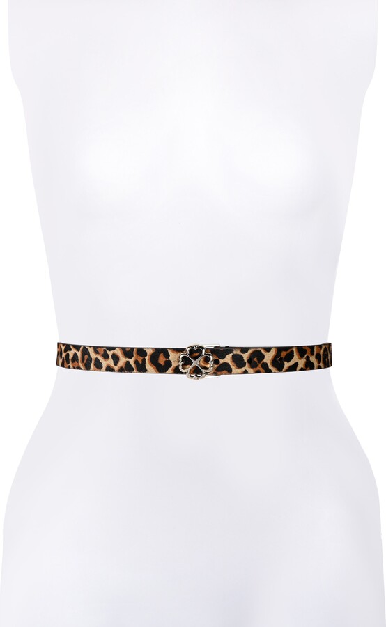 Valentino Garavani Leopard-Print Calf Hair and Leather Waist Belt - Women - Brown Belts