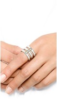Thumbnail for your product : Michael Kors Tri Stack Open Pave Bar Ring