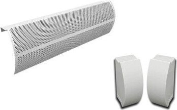 Baseboarders Elliptus Rust-Resistant Galvanized Steel Easy Slip-On Baseboard Heater Cover Set – White | Heater Cover & Endcaps Included