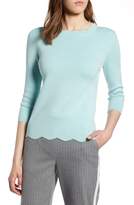 Thumbnail for your product : Halogen R Scallop Edge Sweater