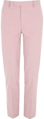 River Island Mens Pink skinny fit suit trousers
