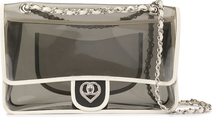 Chanel Sand By The Sea Flap Bag Pearl Clear in PVCLambskin with Light  Goldtone  US