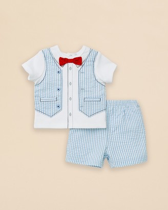 Little Me Infant Boys' Seersucker Tee & Shorts Set - Sizes 3-12 Months