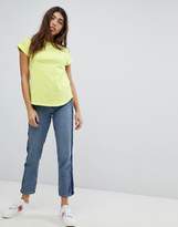 Thumbnail for your product : ASOS T-Shirt In Boyfriend Fit With Rolled Sleeve And Curved Hem