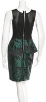 Thumbnail for your product : Behnaz Sarafpour Mesh-Paneled Brocade Dress