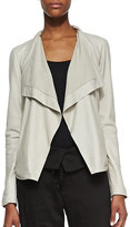 Thumbnail for your product : Vince Drape-Front Open Leather Jacket