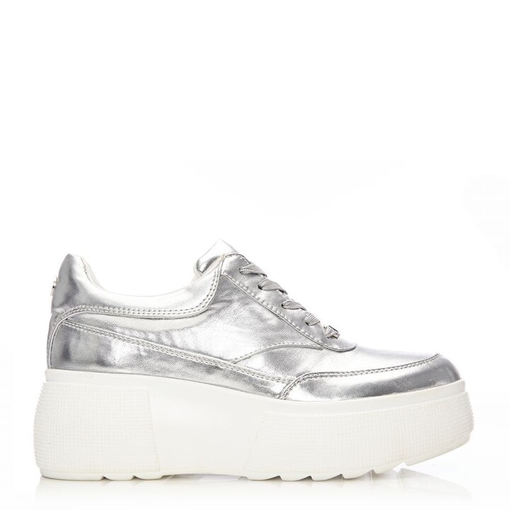metallic platform sneakers