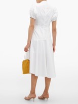 Thumbnail for your product : Peter Pilotto Ruffled Asymmetric Cotton Dress - White