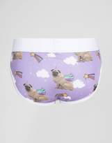 Thumbnail for your product : ASOS U Bound Briefs With Unicorn Pug Print
