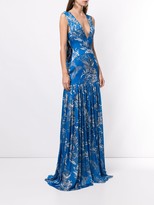 Thumbnail for your product : Alexis Belaya floral pleated gown