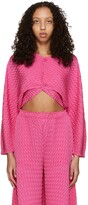 Thumbnail for your product : Issey Miyake Pink Bathing Pleats Cardigan