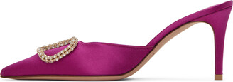 Valentino Garavani Pink Crystal-Cut VLogo Heels