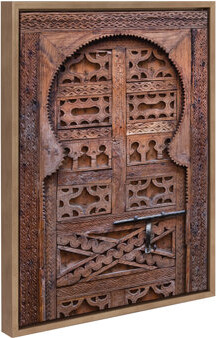 Williston Forge Sylvie Morocco Marrakech Door II Framed Canvas By Golie 18X24 Gold