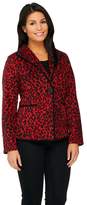 Thumbnail for your product : Susan Graver Printed Polar Fleece Button Front Jacket w/ Pockets