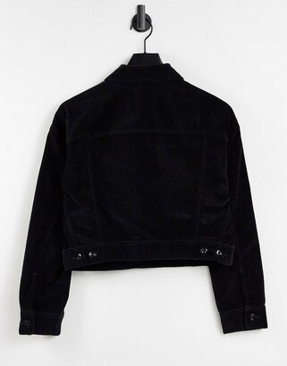 G Star G-Star cropped cord denim jacket in black