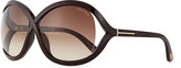 Thumbnail for your product : Tom Ford Injected Plastic Sunglasses, Havana/Brown
