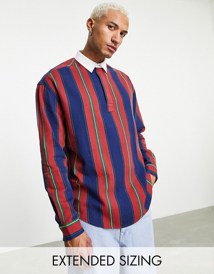 90s striped shirt mens