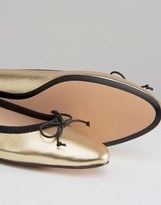 Thumbnail for your product : MANGO Gold Ballet Pump