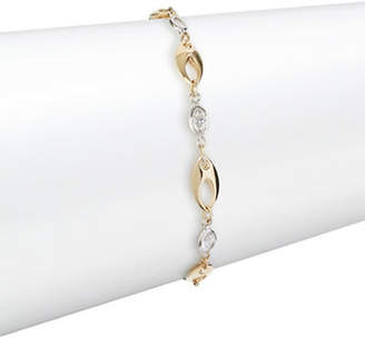 Marquis Fine Jewellery Two-Tone 14K Gold Open Bracelet