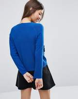 Thumbnail for your product : ASOS Sweater with Raglan and Ruffle Detail