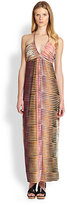 Thumbnail for your product : T-Bags 2073 T-bags Los Angeles Printed Halter Maxi Dress