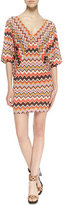 Thumbnail for your product : Trina Turk Trina by Patterson Three-Quarter Sleeve Zigzag Pattern Dress